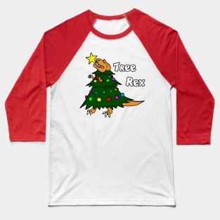 Tree Rex Funny Dinosaur Christmas Holiday Party T-Rex X-Mas Baseball T-Shirt